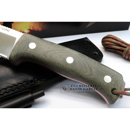 Joker Nomad CV125-P Micarta Canvas Verde + Pedernal