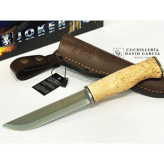 Joker Pukko Sami CL128 Madera Abedul Rizado Acero Sandvik 14C28N Joker Pukko Sami CL128 Madera Abedul Rizado Acero Sandvik 14C28N