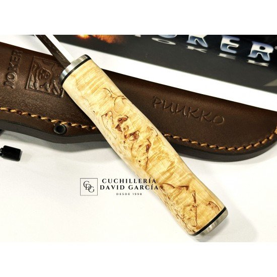 Joker Pukko Sami CL128 Madera Abedul Rizado Acero Sandvik 14C28N Joker Pukko Sami CL128 Madera Abedul Rizado Acero Sandvik 14C28N