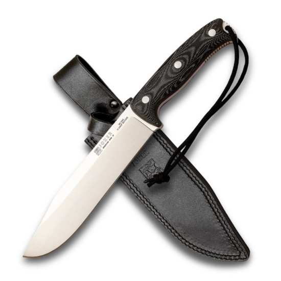Joker Bush Camp Knives  CM146 Micarta Canvas Negro - Acero Böhler N695 