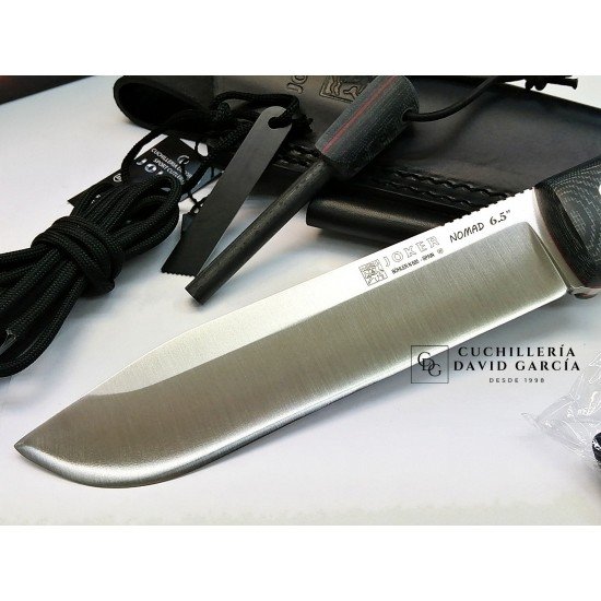 Joker Nomad 6.5 CM137-P Black Micarta + Flint Knife