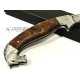 Lombo Do Ferreiro Falcata Caballo Tallado Acero 14C28 Madera de Nogal
