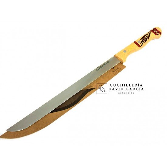 Cuchillo Jamonero Taramundi Mesa 24,5 cm Madera Boj Decorado Tradicional en Rojo Cuchillo Jamonero Taramundi Mesa 24,5 cm Madera Boj Decorado Tradicional en Rojo