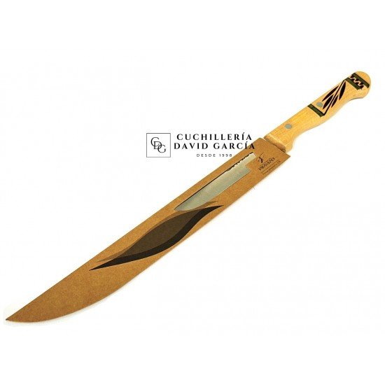 Cuchillo Jamonero Taramundi Mesa 24,5 cm Madera Boj Decorado Tradicional en Verde Cuchillo Jamonero Taramundi Mesa 24,5 cm Madera Boj Decorado Tradicional en Verde