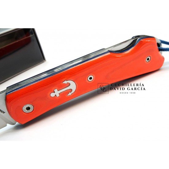 Miguel Nieto Poseidón 168-FL-N Micarta Flur Naranja Acero Bohler N690co 