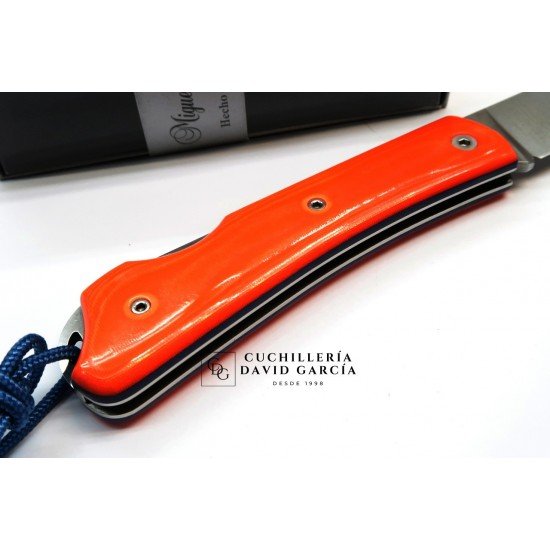 Miguel Nieto Poseidón 168-FL-N Micarta Flur Naranja Acero Bohler N690co 