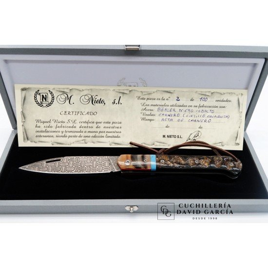 Nieto Artesanal Edicion Limitada Acero Böhler - Malaquita - Asta de Carnero Nieto Artesanal Edicion Limitada Acero Böhler - Malaquita - Asta de Carnero