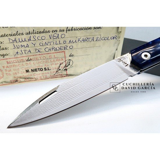 Nieto Artesanal 2ª Edicion Limitada Damasco VG10 - Juma - Asta de Carnero Nieto Artesanal 2ª Edicion Limitada Damasco VG10 - Juma - Asta de Carnero