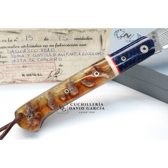 Nieto Artesanal 2ª Edicion Limitada Damasco VG10 - Juma - Asta de Carnero Nieto Artesanal 2ª Edicion Limitada Damasco VG10 - Juma - Asta de Carnero