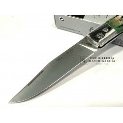 Navaja Nieto Buckler Hueso Tallado Verde Acero Bohler N690Co 170-VHJIGGED 
