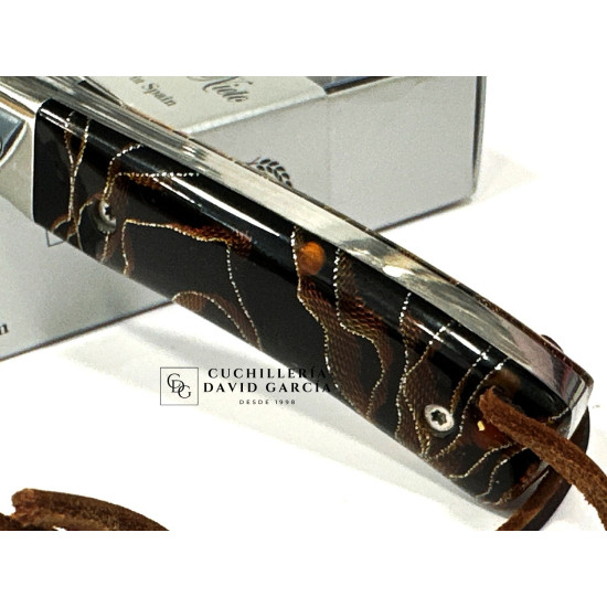 Navaja Miguel Nieto Lord Spark Marrón  - Virola Acero 370-V-SPARK