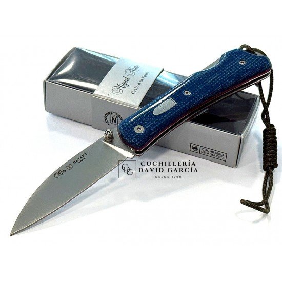 Miguel Nieto Bullet 165-BLUE Yute Azul Acero Bohler N690co 