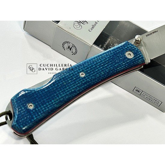 Miguel Nieto Bullet 165-BLUE Yute Azul Acero Bohler N690co 