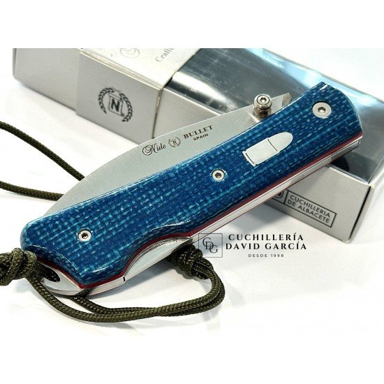 Miguel Nieto Bullet 165-BLUE Yute Azul Acero Bohler N690co Miguel Nieto Bullet 165-BLUE Yute Azul Acero Bohler N690co