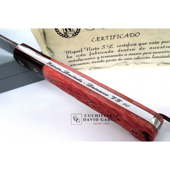Nieto Artesanal Edicion Limitada Damasco VG10 - Madera Palo Violeta - Hueso Jigged Nieto Artesanal Edicion Limitada Damasco VG10 - Madera Palo Violeta - Hueso Jigged