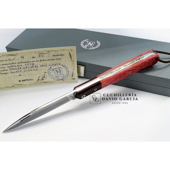 Nieto Artesanal Edicion Limitada Damasco VG10 - Madera Palo Violeta - Hueso Jigged Nieto Artesanal Edicion Limitada Damasco VG10 - Madera Palo Violeta - Hueso Jigged