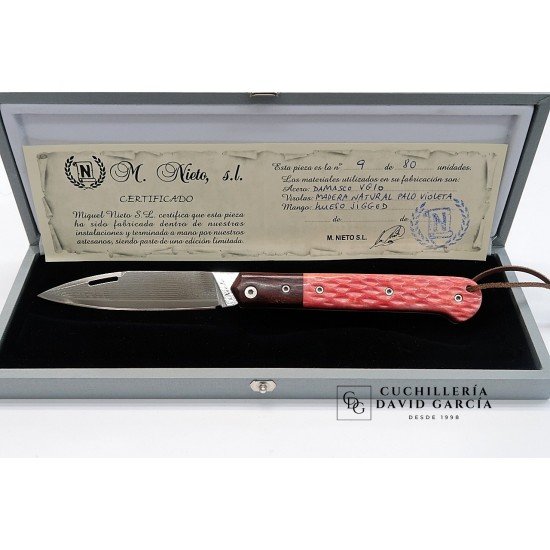 Nieto Artesanal Edicion Limitada Damasco VG10 - Madera Palo Violeta - Hueso Jigged Nieto Artesanal Edicion Limitada Damasco VG10 - Madera Palo Violeta - Hueso Jigged