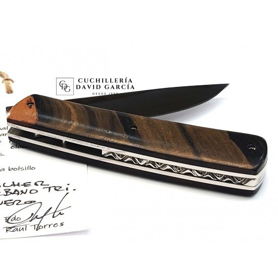 MCK Artesanal Madera de Ébano Tricolor Acero Bohler M390 MCK Artesanal Madera de Ébano Tricolor Acero Bohler M390