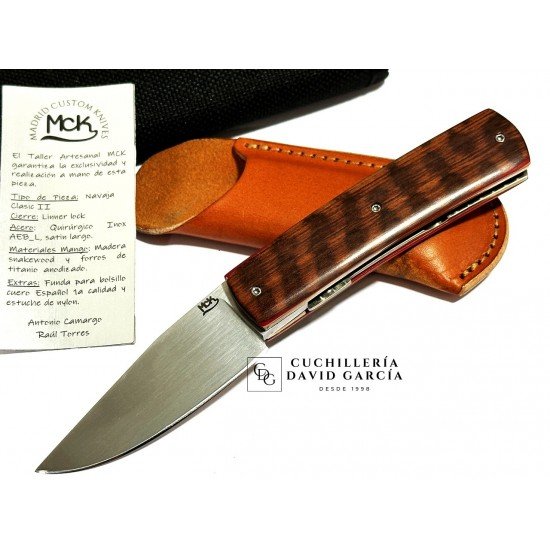 MCK Clasic II Artesanal Madera Snakewood Acero AEB_L MCK Clasic II Artesanal Madera Snakewood Acero AEB_L