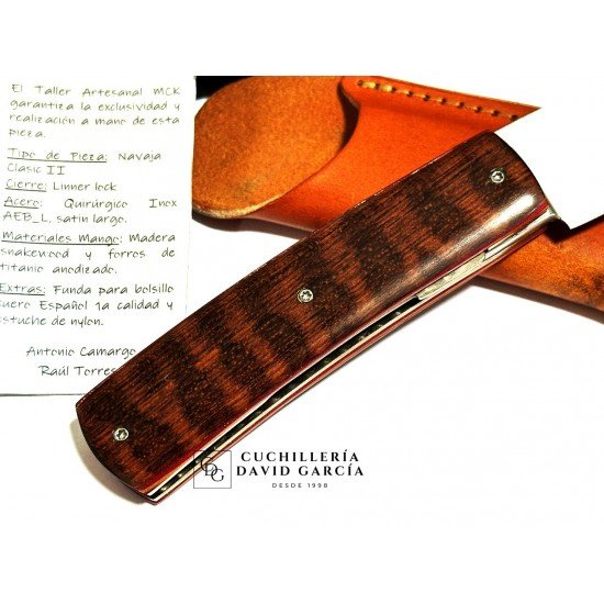MCK Clasic II Artesanal Madera Snakewood Acero AEB_L MCK Clasic II Artesanal Madera Snakewood Acero AEB_L