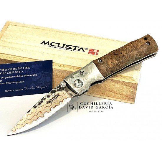 Mcusta MC-145SL - Pieza Única - Mokumé Damascus - Mango Madera De Membrillo Mcusta MC-145SL - Pieza Única - Mokumé Damascus - Mango Madera De Membrillo