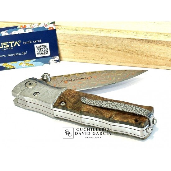 Mcusta MC-145SL - Pieza Única - Mokumé Damascus - Mango Madera De Membrillo Mcusta MC-145SL - Pieza Única - Mokumé Damascus - Mango Madera De Membrillo