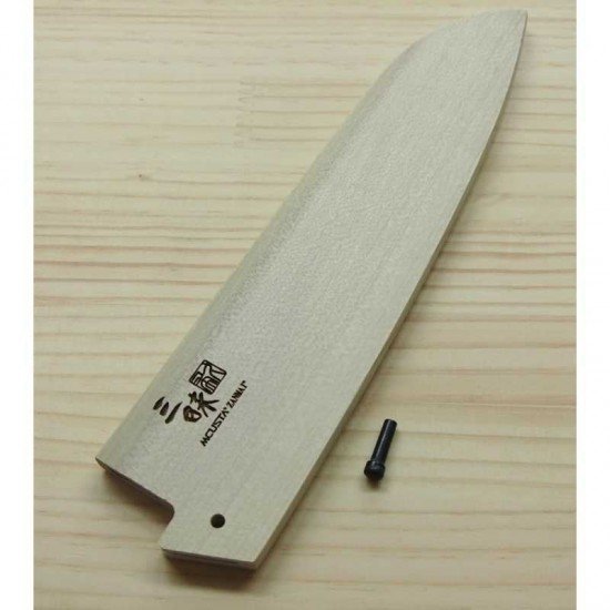 Mcusta Zanmai Saya madera natural Santoku180 mm 