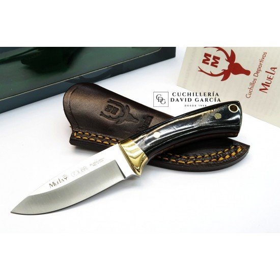 Muela Colibri Micarta Negra Funda Cuero Muela Colibri Micarta Negra Funda Cuero