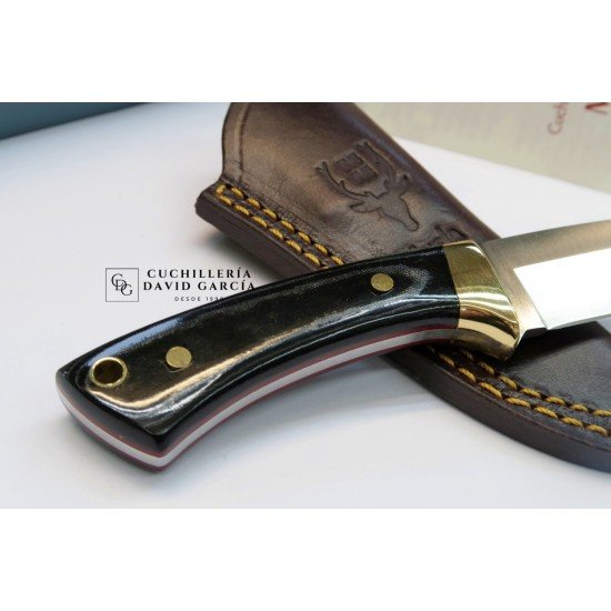 Muela Colibri Micarta Negra Funda Cuero Muela Colibri Micarta Negra Funda Cuero