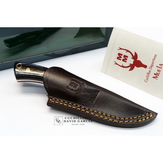 Muela Colibri Micarta Negra Funda Cuero Muela Colibri Micarta Negra Funda Cuero