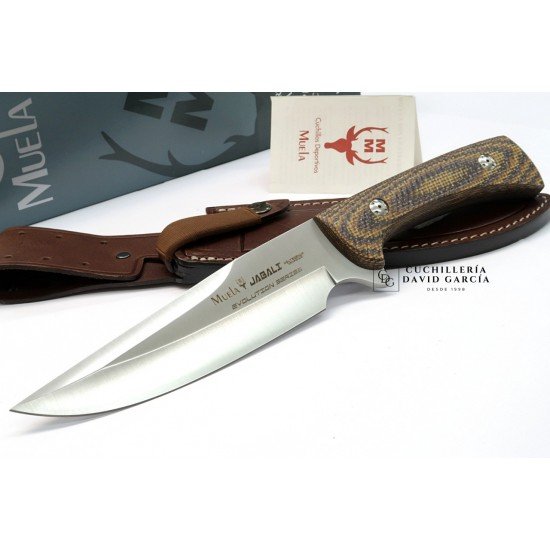 Muela Jabali-17G Micarta Yute Mostaza - Marron