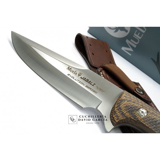 Muela Jabali-17G Micarta Yute Mostaza - Marron