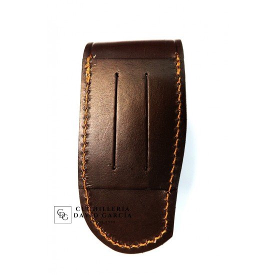 Funda Muela F/GL-10C de piel marron con chaira