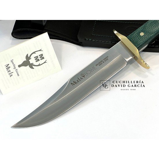 Muela Bowie Classic-19G Micarta Yute Verde Defensa Laton Muela Bowie Classic-19G Micarta Yute Verde Defensa Laton
