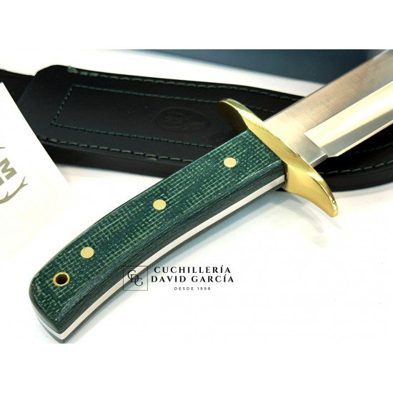 Muela Bowie Classic-19G Micarta Yute Verde Defensa Laton Muela Bowie Classic-19G Micarta Yute Verde Defensa Laton