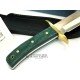 Muela Bowie Classic-19G Micarta Yute Verde Defensa Laton Muela Bowie Classic-19G Micarta Yute Verde Defensa Laton