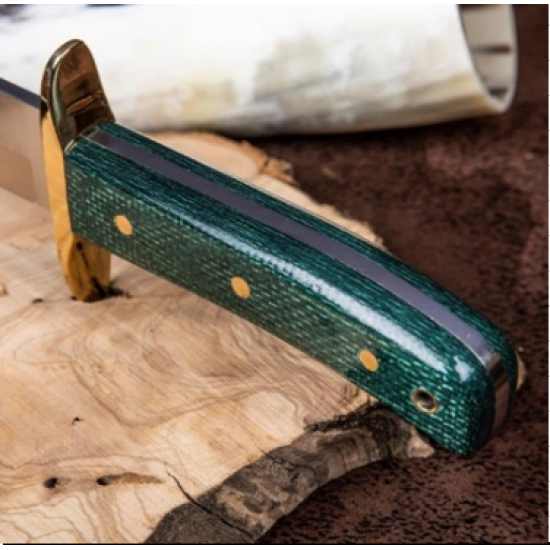 Muela Bowie Classic-19G Micarta Yute Verde Defensa Laton Muela Bowie Classic-19G Micarta Yute Verde Defensa Laton