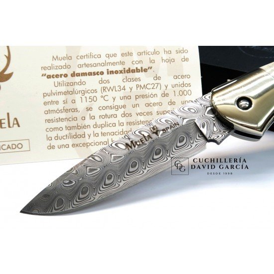 Muela BX-8A.DAM Acero Damasco Asta de Ciervo Muela BX-8A.DAM Acero Damasco Asta de Ciervo