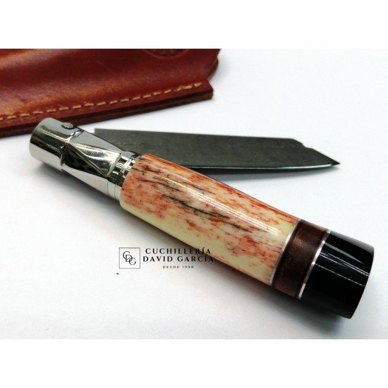 Ponce Combinada Costilla de Jirafa - Arce estabilizado y Bufalo Acero Damasco Ponce Combinada Costilla de Jirafa - Arce estabilizado y Bufalo Acero Damasco