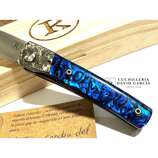 RGC  Martina Coral azul del Pacifico / Virola acero Picado  N690