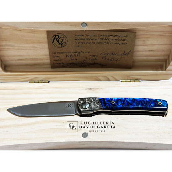 RGC  Martina Coral azul del Pacifico / Virola acero Picado  N690