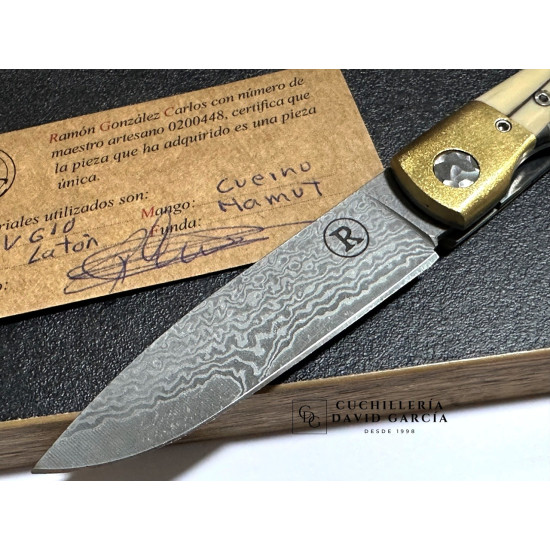 RGC  Artesana Mamut   / Virola Latón Acero Damasco VG10