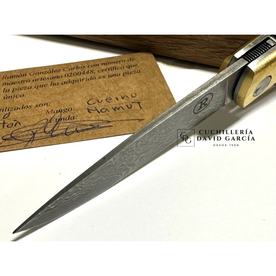 RGC  Artesana Mamut   / Virola Latón Acero Damasco VG10