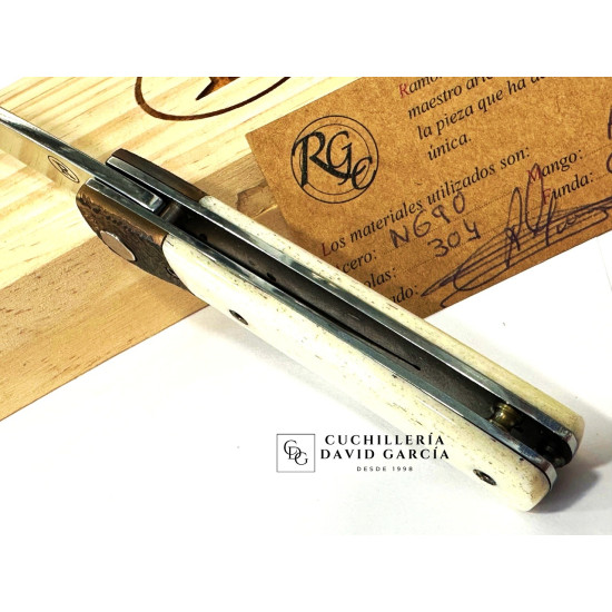 RGC  Martina Hueso Camello -  Virola acero Picado -  Hoja Acero N690