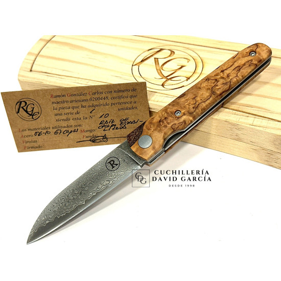 RGC  Artesana Candela / Acero Damasco VG10 - Raiz de Chopo