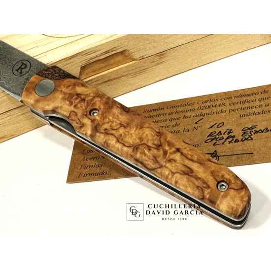 RGC  Artesana Candela / Acero Damasco VG10 - Raiz de Chopo