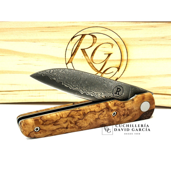 RGC  Artesana Candela / Acero Damasco VG10 - Raiz de Chopo