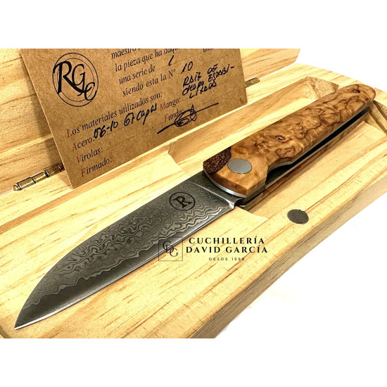 RGC  Artesana Candela / Acero Damasco VG10 - Raiz de Chopo