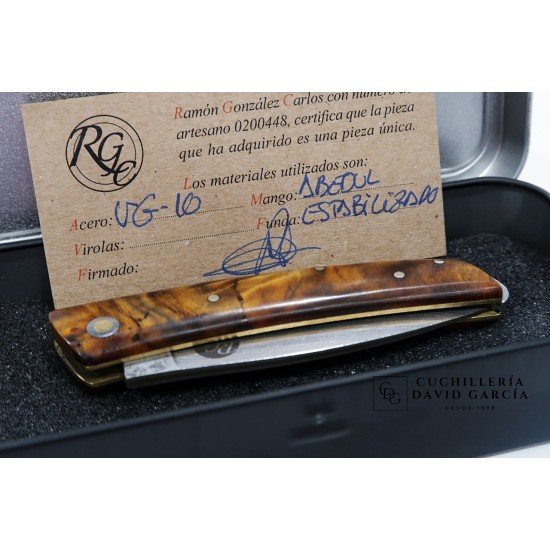RGC Edición Limitada VG10 33 capas Madera Estabilizada Naranja RGC Edición Limitada VG10 33 capas Madera Estabilizada Naranja