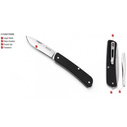 Navaja Ruike Trekker L11-B  G10 Negro -  Acero inoxidable 12C27